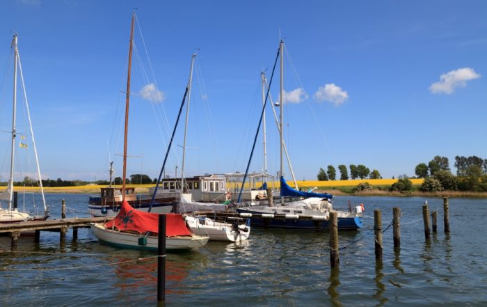 Bootsanleger auf der Schlei, Angeln