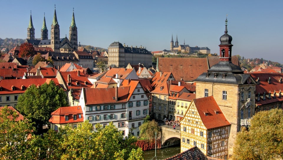 Blick auf die Altstadt von Bamberg