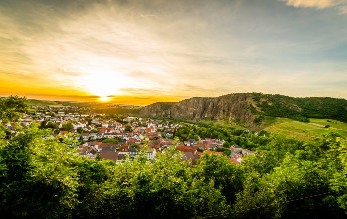 Sonnenuntergang über Bad Münster am Stein Ebernburg