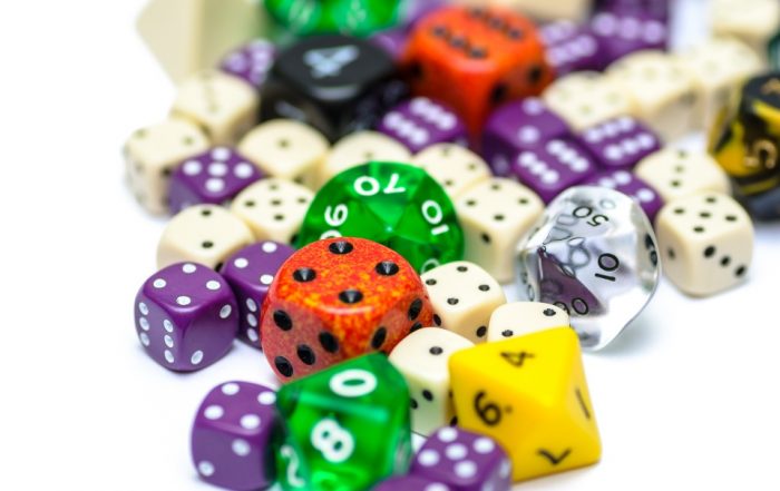 Bunte Würfel, Pen und Paper Rollenspiele