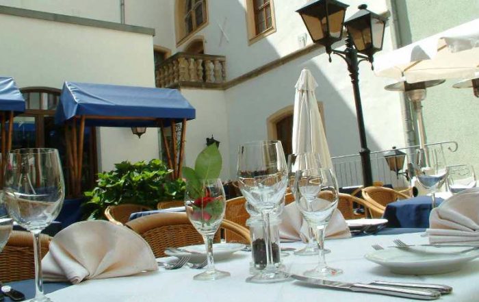Hofterrasse Romantik Hotel Tuchmacher in Görlitz
