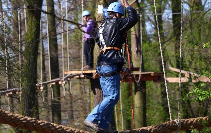 Parcour in einem Seilgarten