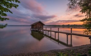 Sonnenuntergang am Ammersee, Fünf-Seen-Land