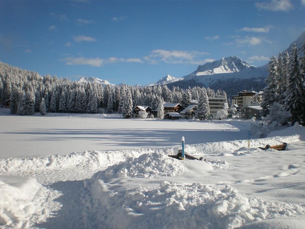 Winterlandschaft bei Arosa, Graubünden, Schweiz