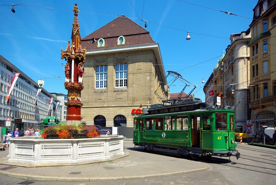 Historische Tram in Basel