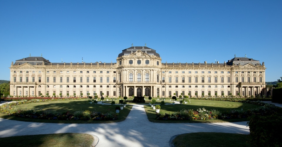 Residenz Würzburg, Ostfassade mit Ostgarten
