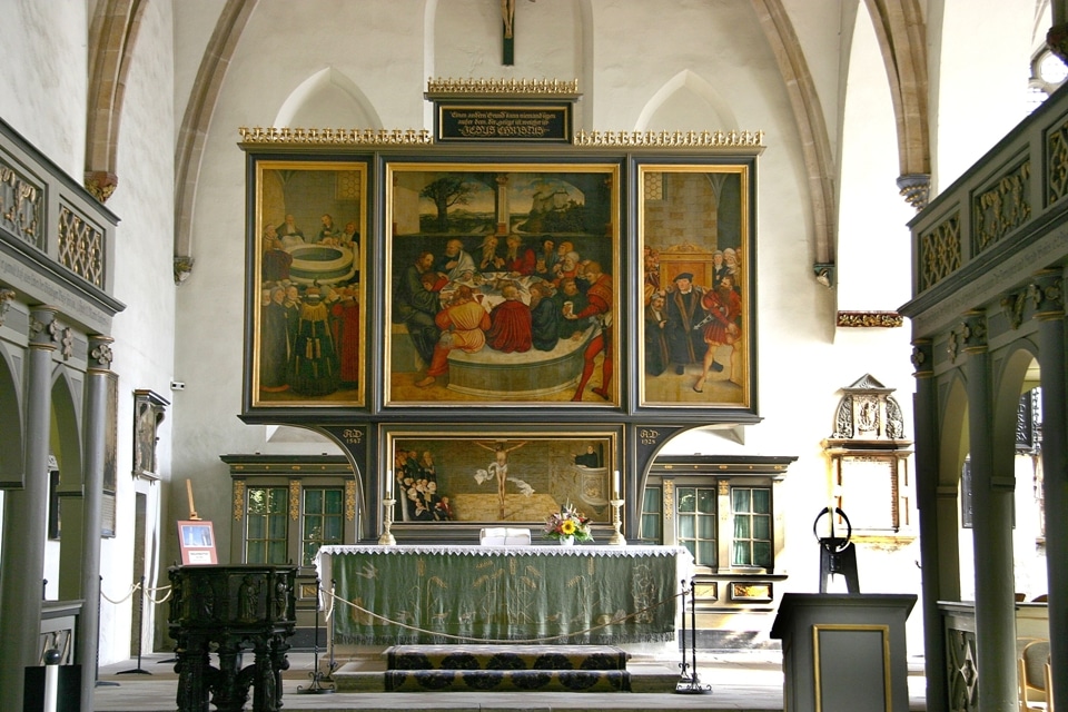 Cranachaltar in der Stadtkirche Wittenberg, Luthergedenkstätten