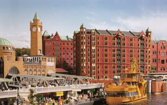 Im Miniatur Wunderland findet sich die Speicherstadt in unmittelbarer Nähe zu den Landungsbrücken