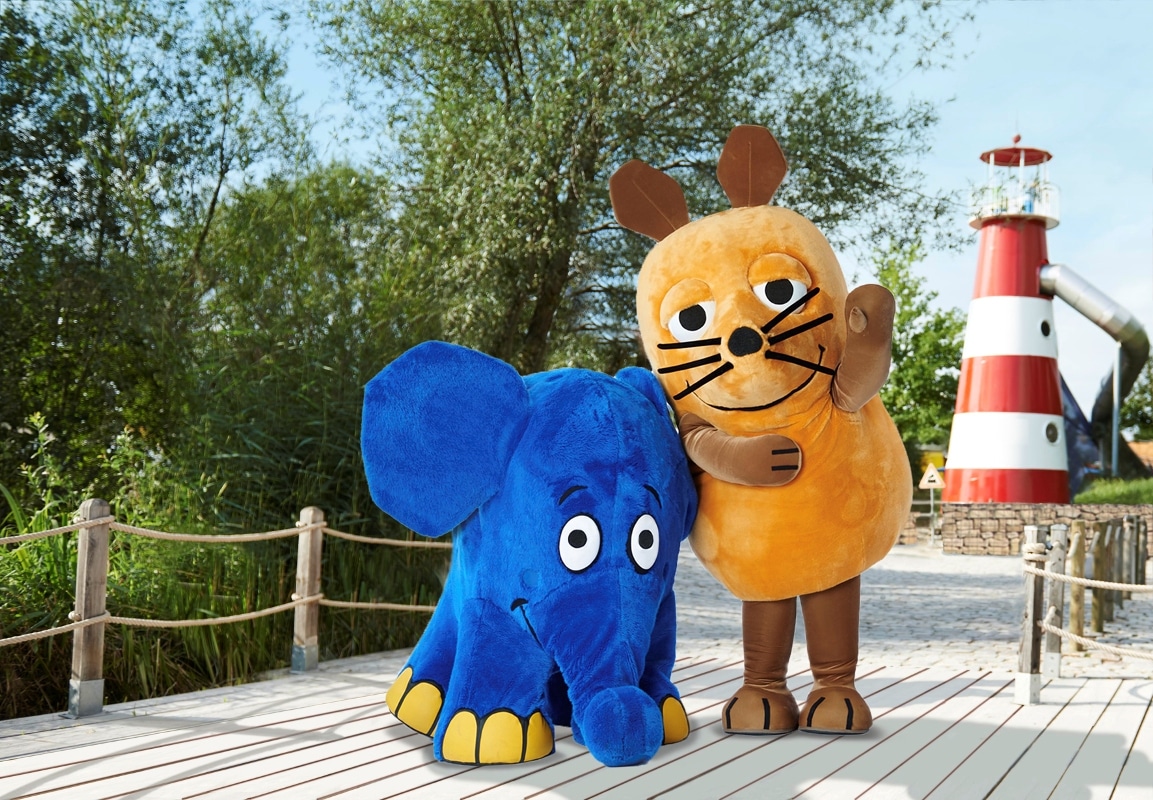 Maus und Elefant im Ravensburger Spieleland - Freizeitparks