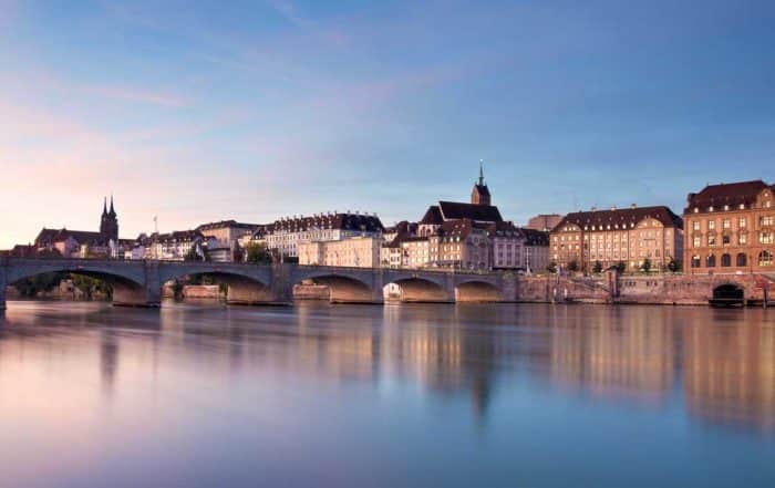 Morgenstimmung am Rhein in Basel