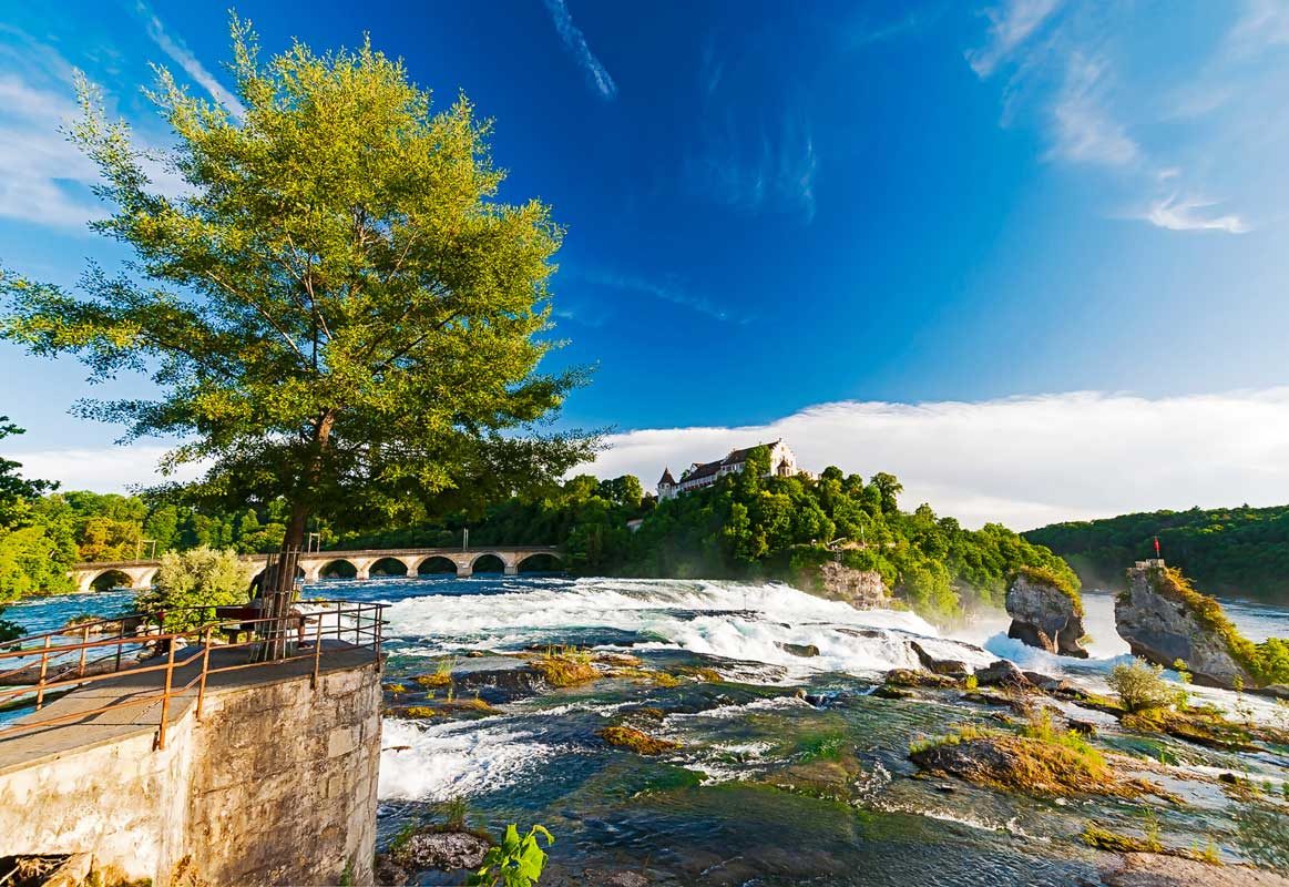 Rheinfall bei Schaffhausen - 3Welten-Radweg - Rhein-Radweg
