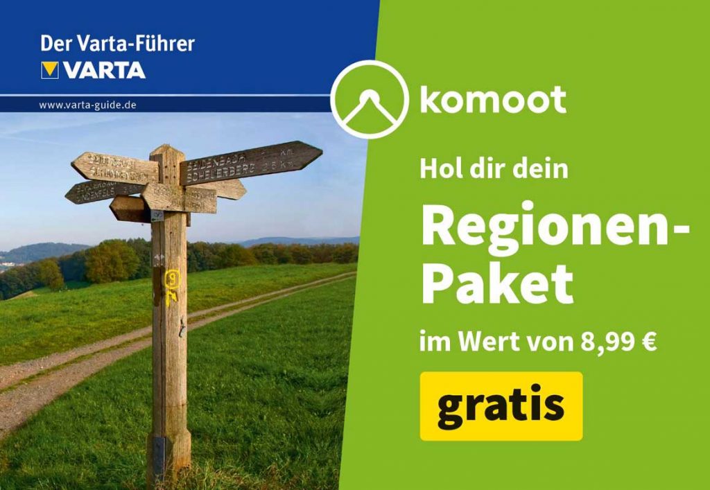 Beendet: Mit dem Varta-Führer 20 Gutscheine für ein Komoot-Regionen-Paket gewinnen!