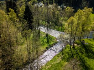 Zusammenfluss der Großen und Kleinen Nister in der Kroppacher Schweiz - Westerwaldsteig