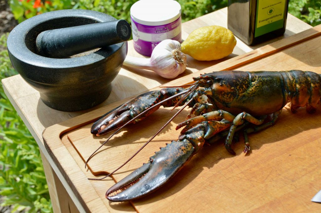 Zutaten für gegrillten Hummer