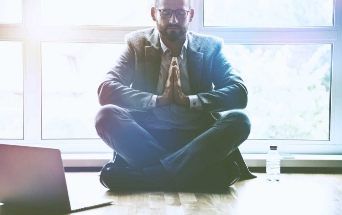 Entspannung Büro Lotussitz