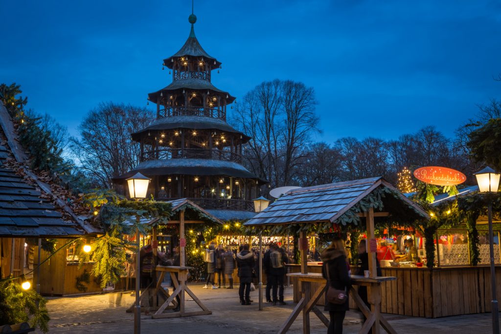 Weihnachtsmarkt am Chinesischen Turm München - kuschelige Weihnachtsmärkte
