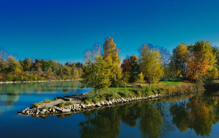 Mündung der Mangfall in den Inn