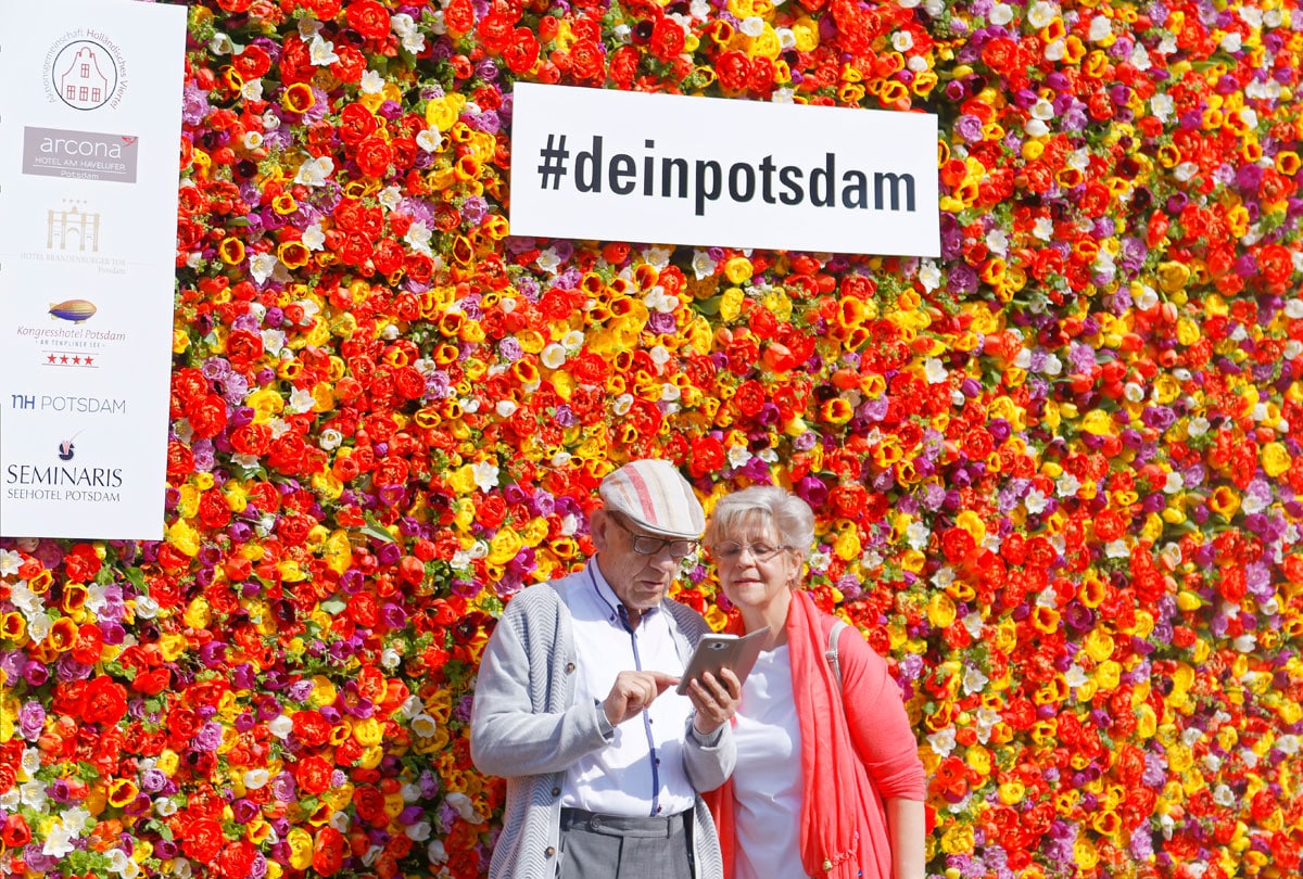 Blumenwand Potsdam - Selfie-Hotspots