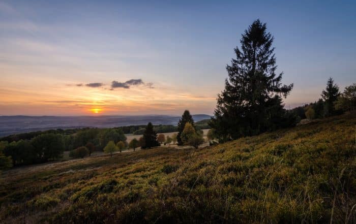 Sonnenuntergang auf dem Meißner