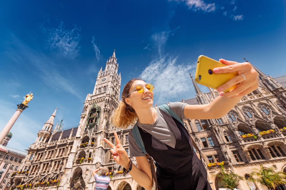 Rathaus München Selfie