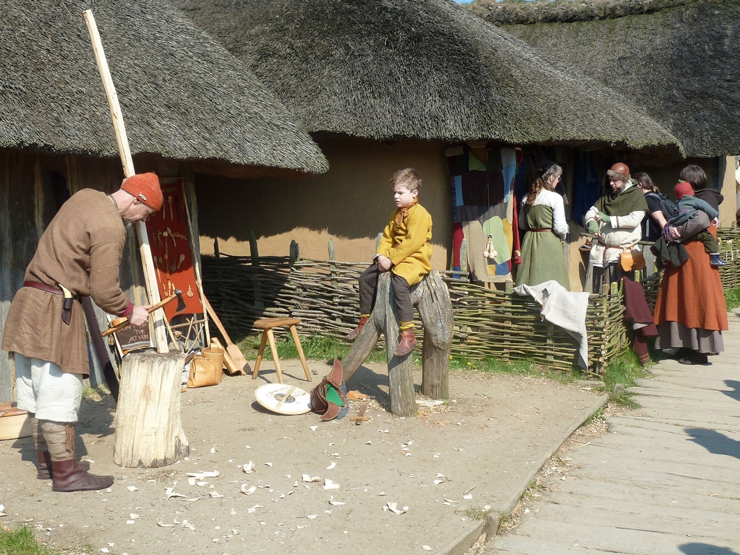 Leben im Mittelalter, Wikinger Häuser Haithabu