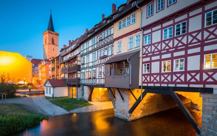 Kraemerbruecke Erfurt Seitenansicht