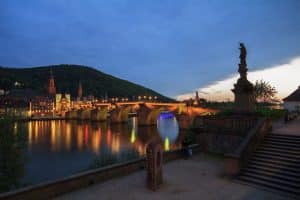Alte Brücke Heidelberg, Abenddämmerung