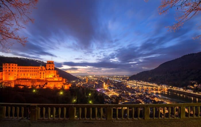 Heidelberg: Blick von Schloss und Altstadt