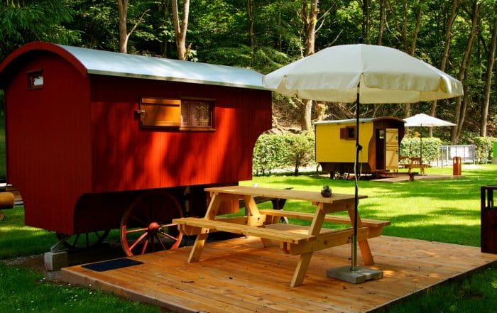 Außenansicht Schäferwagenhotel Wildberg