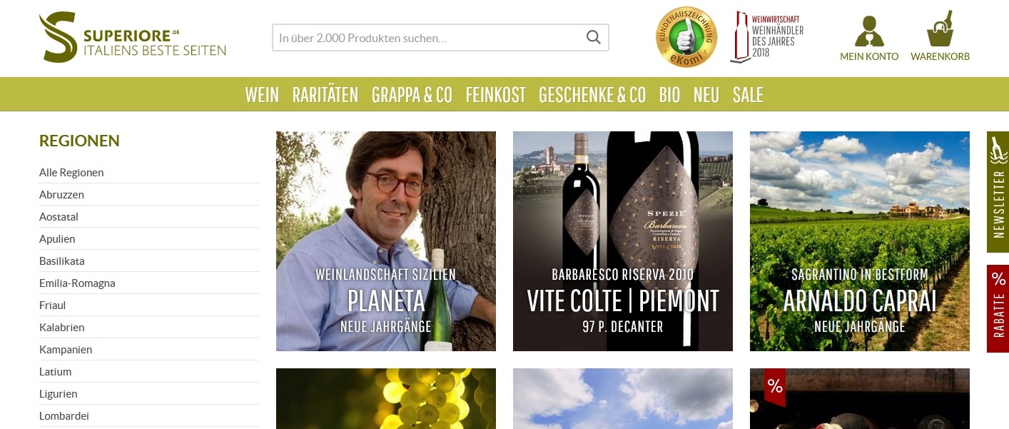Die 12 beliebtesten Online-Weinhändler