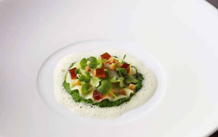 Thomas Dorfer, Foodbild - Raviolo vom Tafelspitz