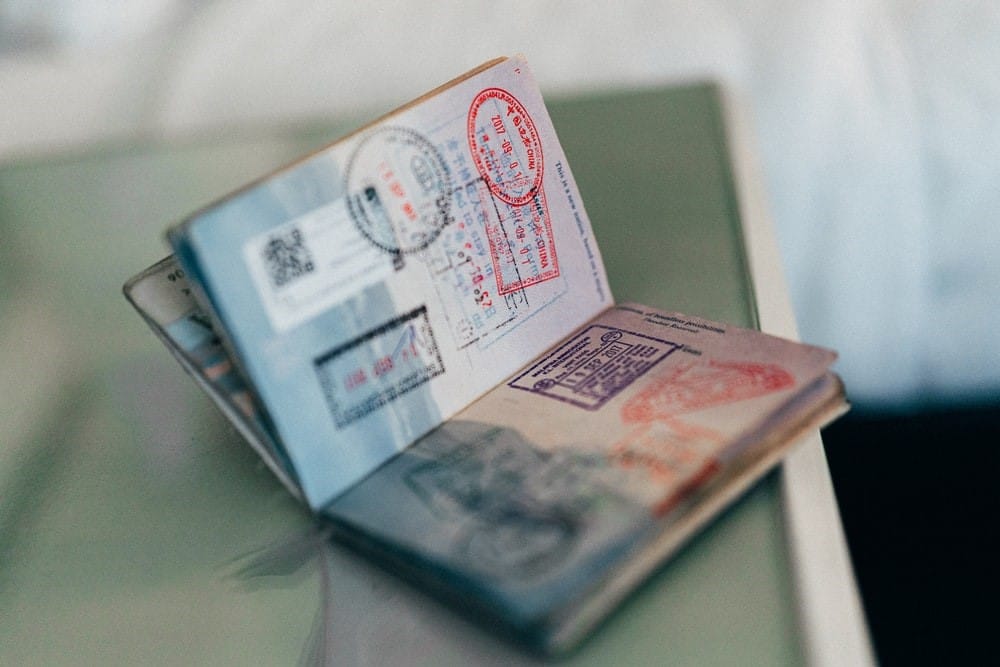 Reisepass mit Visastempel