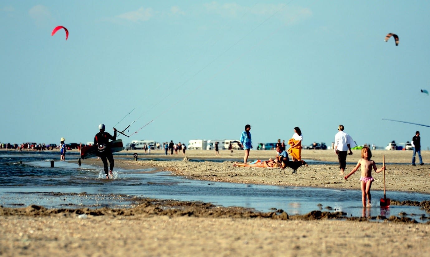 Freizeit am Strand in Dänemark