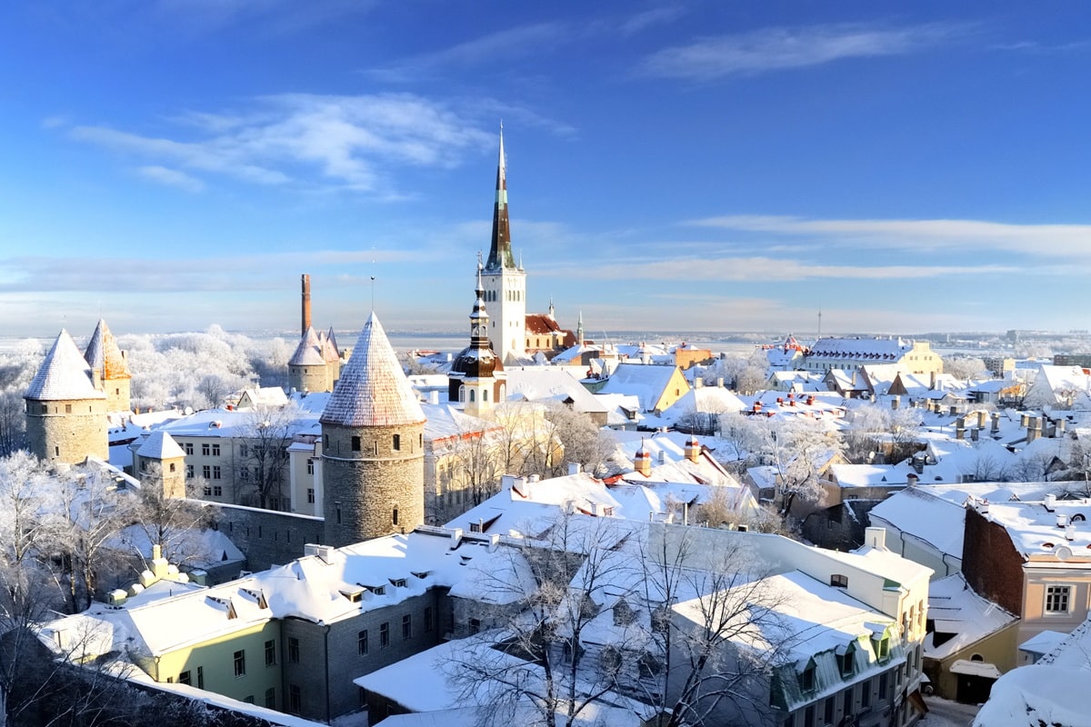 Tallinn im Winter - die schneereichsten Städte Europas