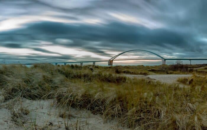 Fehmarnsundbrücke - schlechtes Wetter auf Fehmarn
