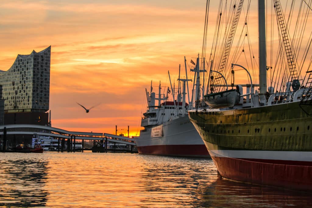 Hamburg-Sonnenuntergang