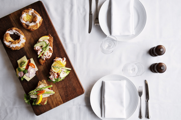 Danish Vienna Bread and open faced sandwiches called "Smoerrebroed".