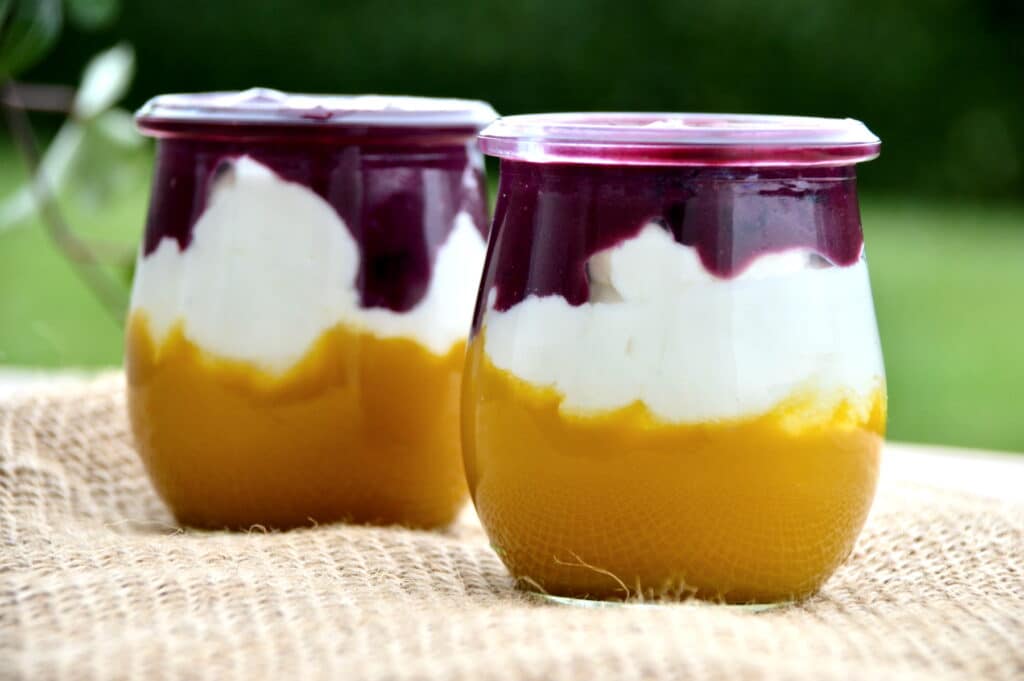 Mango Blaubeer Trifle im Glas von Foodblogger Thomas Holzportz