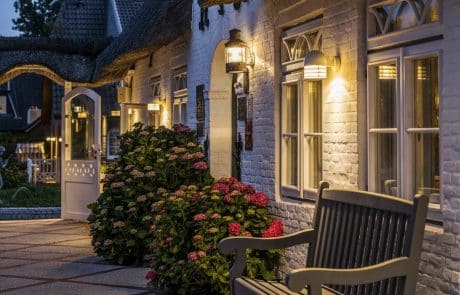 Landhaus Stricker Sylt, Außenansicht Abend