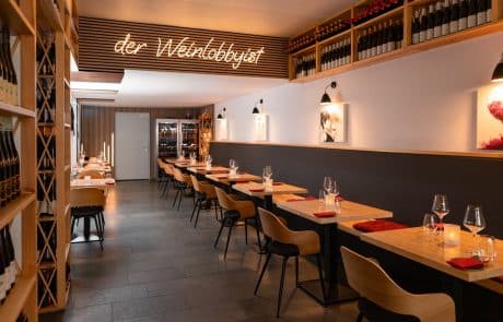 Restaurant Der Weinlobbyist Berlin, Gastraum