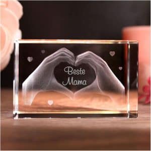 Glaskristall mit Gravur