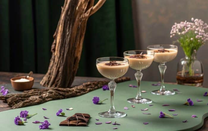 Cocktailgläser mit Sahnelikör