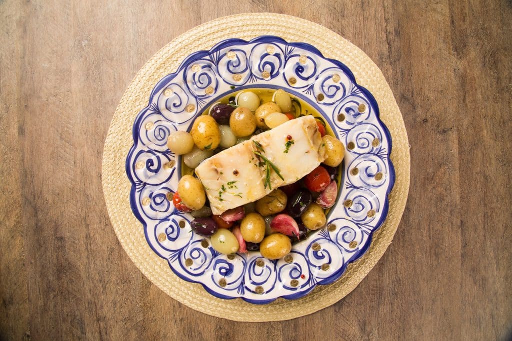 A typical Portuguese dish with codfish called Bacalhau do Porto A typical Portuguese dish with codfish called Bacalhau do Porto