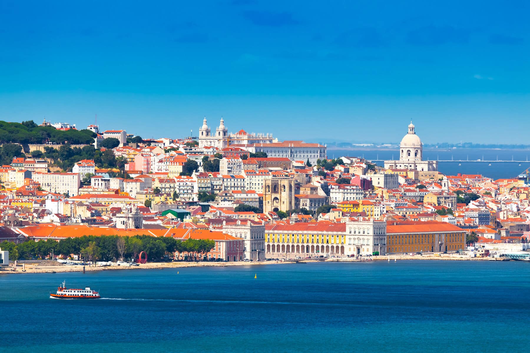 Lisbon, Portugal Lisbon Skyline as seen from Almada (Portugal)