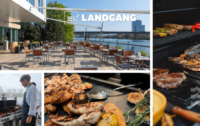 Collage für BBQ-Abende im Restaurant Landgang im Hotel Fährhaus Koblenz