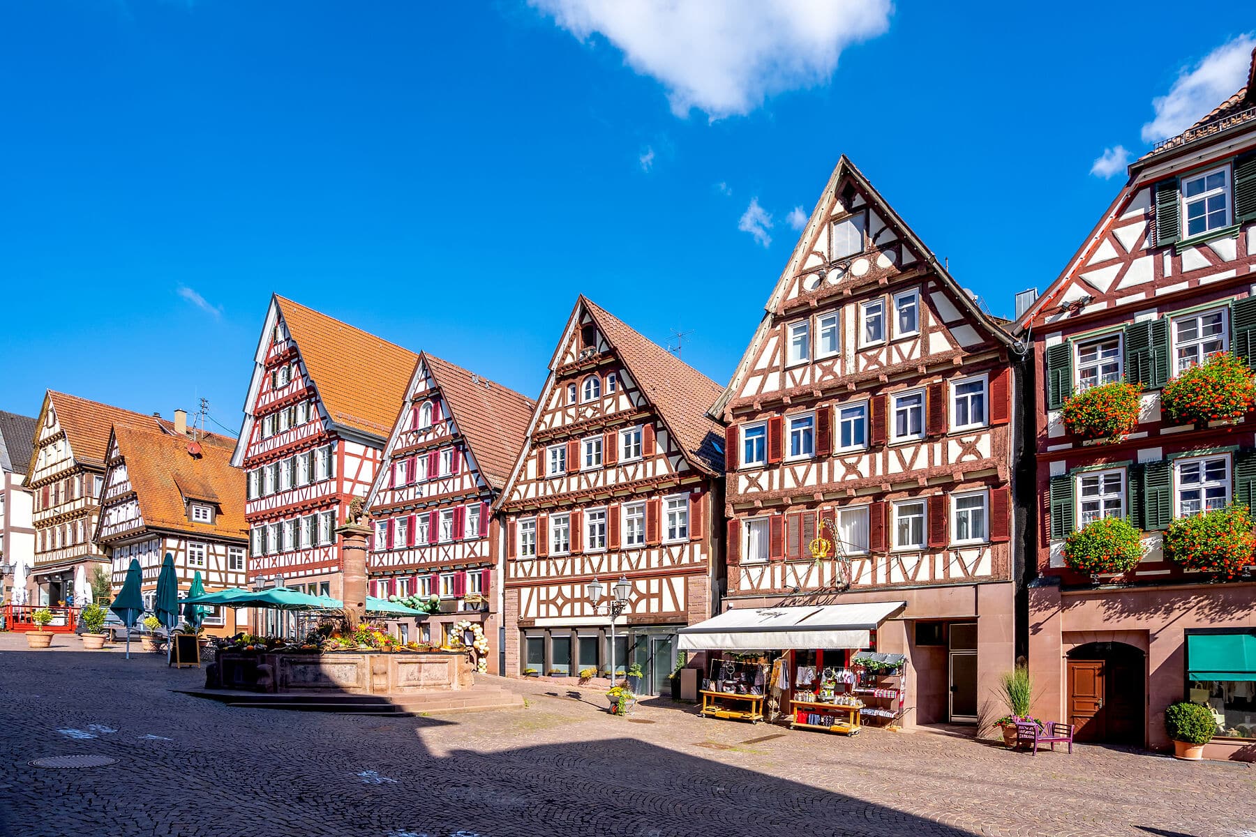 Altstadt, Calw, Schwarzwald, Deutschland Fachwerkhäuser in der Altstadt von Calw im Nordschwarzwald