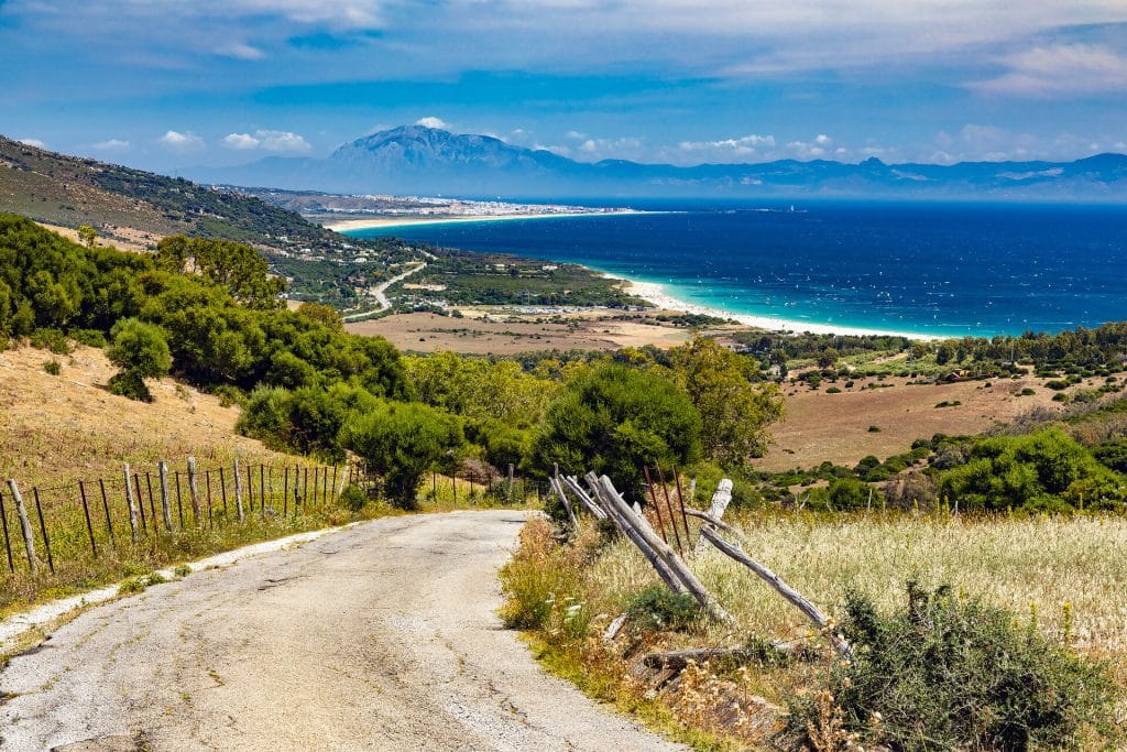 Blick auf Valdevaqueros & Tarifa from Ctra. de Betis, Andalusia, Spain