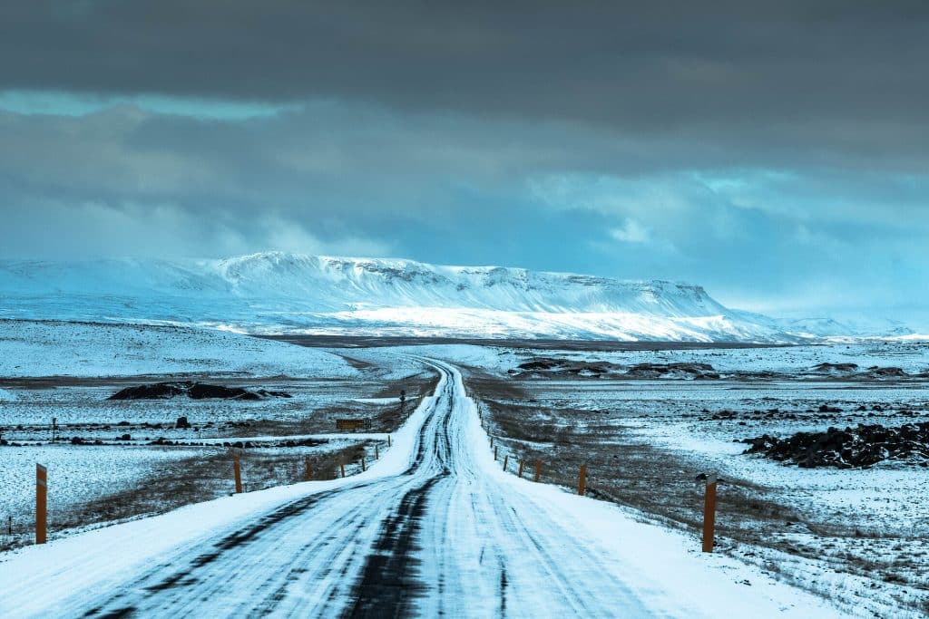 On the number one road through the Highlands of Iceland