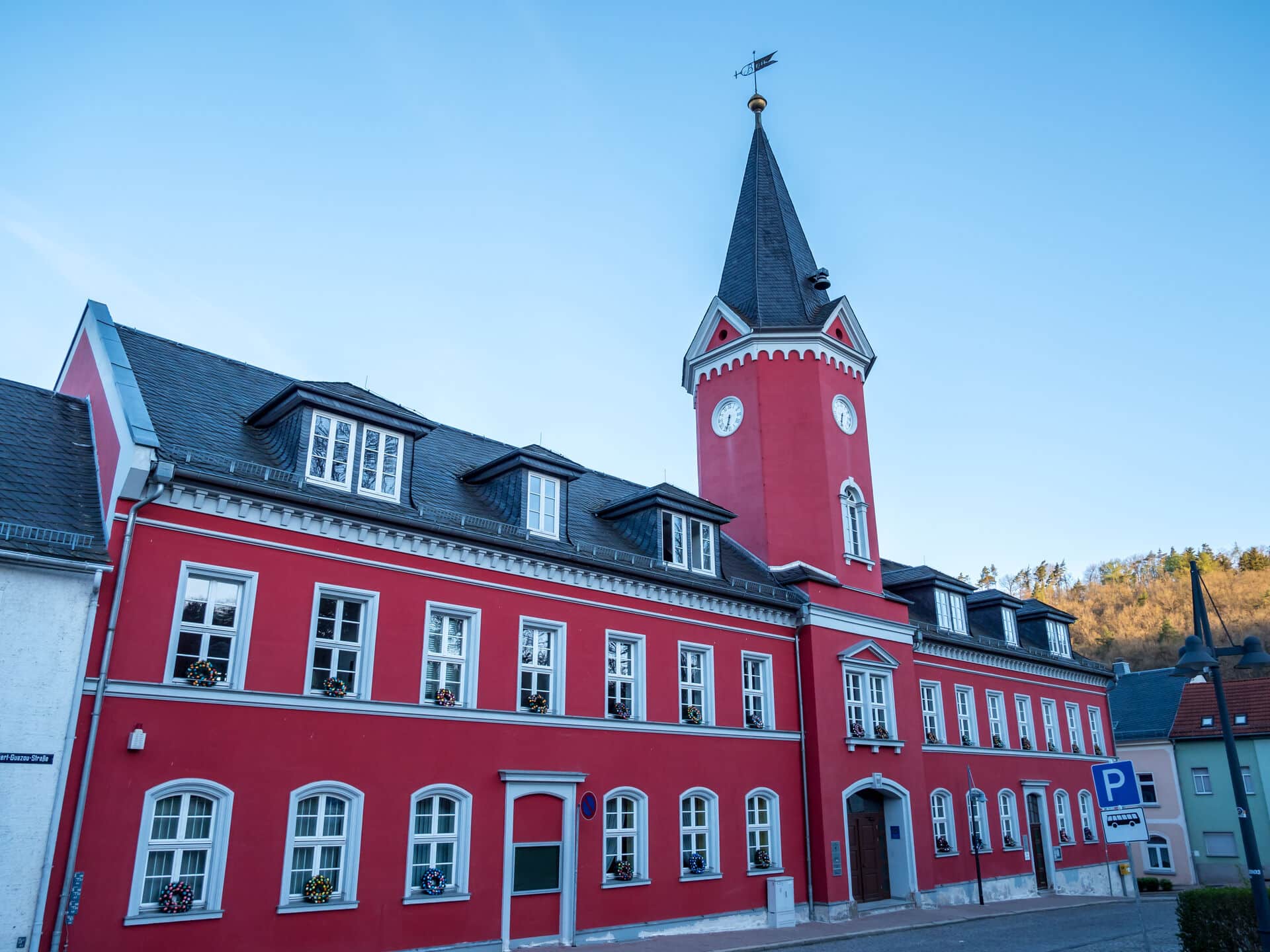 Rathaus von Berga in Thüringen