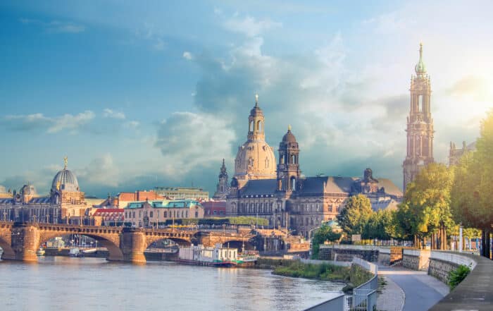 Blick auf Dresden mit der Frauenkirche